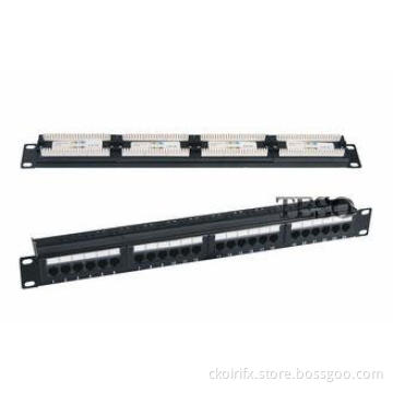 24 Port 19" Ethernet Patch Panel For Network , Shielded RJ4